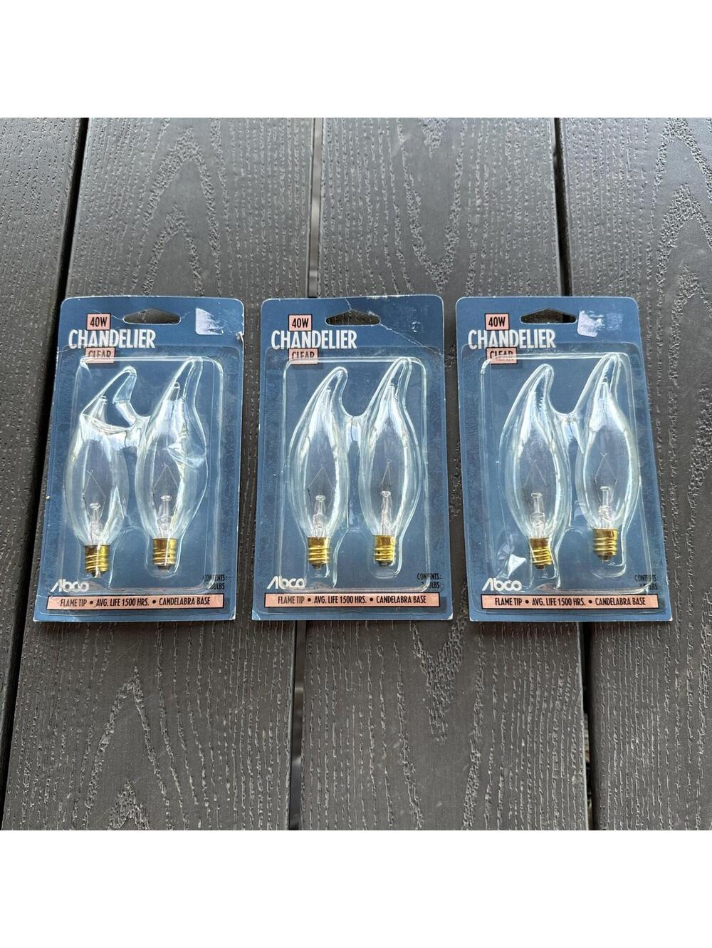 New 6ct Westinghouse 40W Decorative Flame Tip Light Bulbs E12 Base